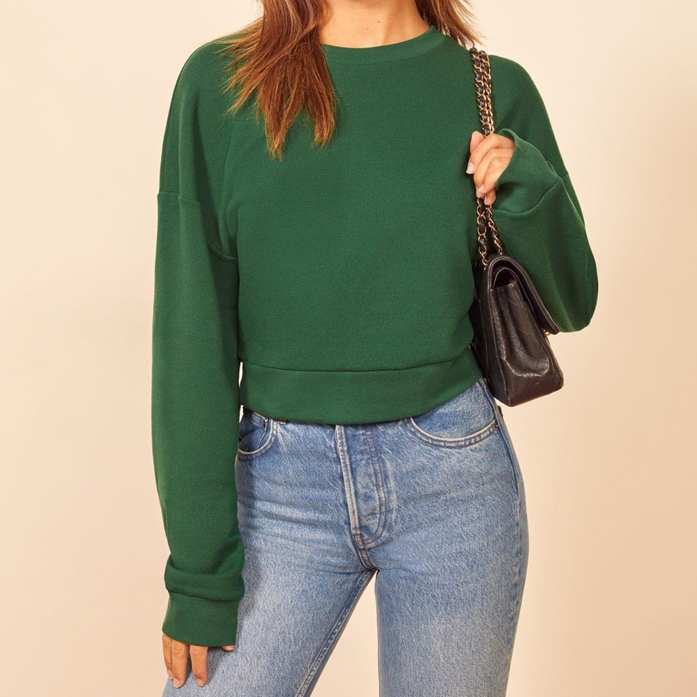 Reformation Jeans green Hunter sweatshirt